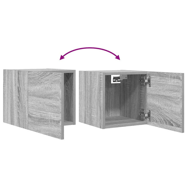 vidaXL TV Wall Cabinets 4 pcs. Sonoma Grey 30.5x30x30 cm