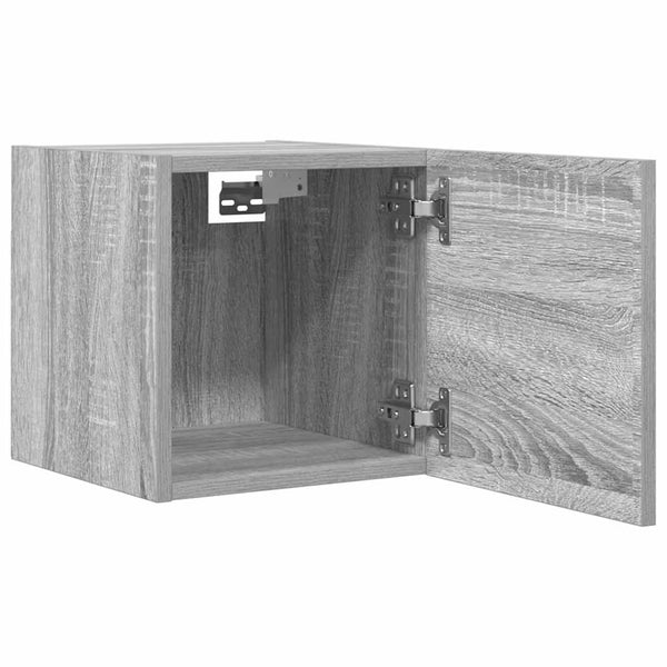 vidaXL TV Wall Cabinets 4 pcs. Sonoma Grey 30.5x30x30 cm