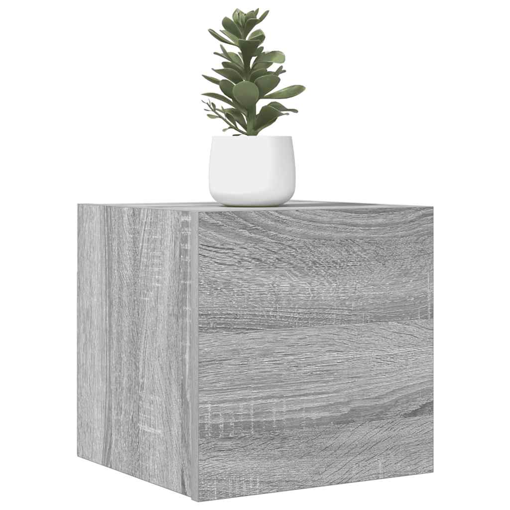 vidaXL TV Wall Cabinets 4 pcs. Sonoma Grey 30.5x30x30 cm