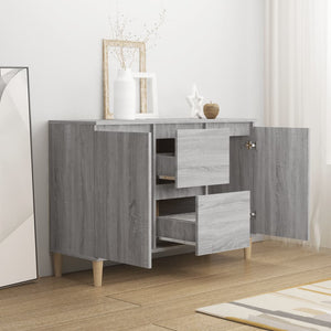 vidaXL Sideboard Grey Sonoma Oak 103.5x35x70 cm Engineered Wood