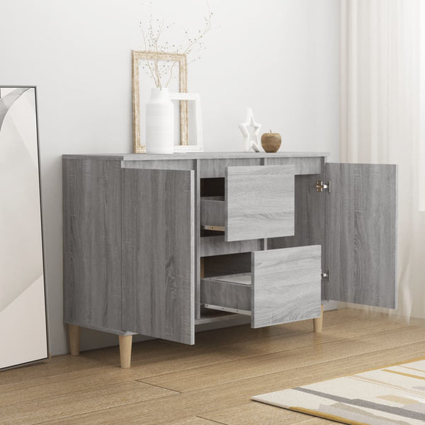 vidaXL Sideboard Grey Sonoma Oak 103.5x35x70 cm Engineered Wood