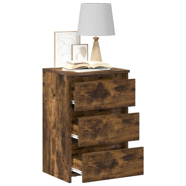 vidaXL Nightstands 2 pcs Smoked Oak 40x35x62.5 cm Engineered Wood