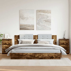 vidaXL Nightstands 2 pcs Smoked Oak 40x35x62.5 cm Engineered Wood