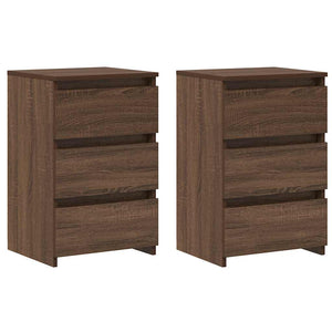 vidaXL Nightstands 2 pcs Brown Oak 40x35x62.5 cm Engineered Wood