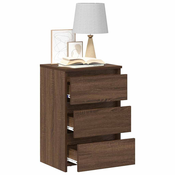 vidaXL Nightstands 2 pcs Brown Oak 40x35x62.5 cm Engineered Wood
