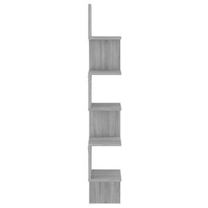 vidaXL Wall Corner Shelf Sonoma Grey 20x20x127.5 cm Engineered Wood