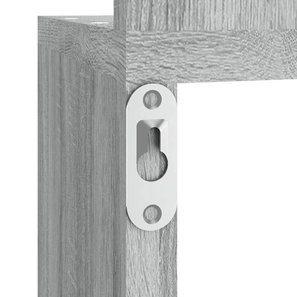 vidaXL Wall Corner Shelf Sonoma Grey 20x20x127.5 cm Engineered Wood