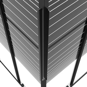 vidaXL Shower Enclosure with Stripes Tempered Glass 90x70x180 cm Black
