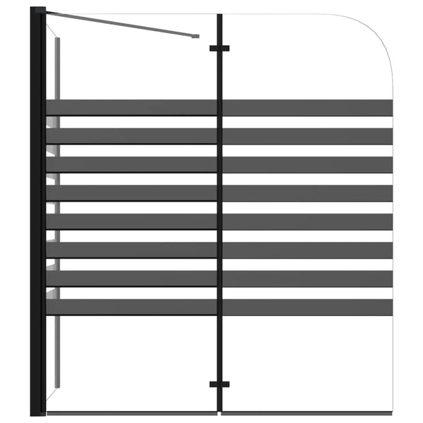 vidaXL Shower Enclosure 120x68x130 cm Tempered Glass Striped