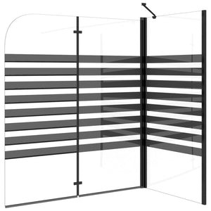 vidaXL Shower Enclosure 120x68x130 cm Tempered Glass Striped