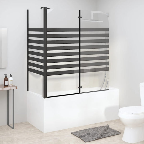vidaXL Shower Enclosure 120x68x130 cm Tempered Glass Striped