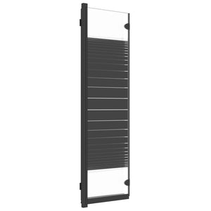 vidaXL 3-Panel Folding Bathtub Screen 130x130 cm ESG Black