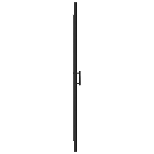 vidaXL Shower Door 81x195 cm Semi-Frosted Tempered Glass Black