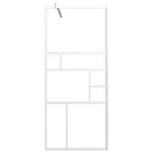 vidaXL Walk-in Shower Screen 90x195 cm Tempered Glass White