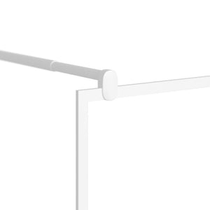 vidaXL Walk-in Shower Screen 90x195 cm Tempered Glass White