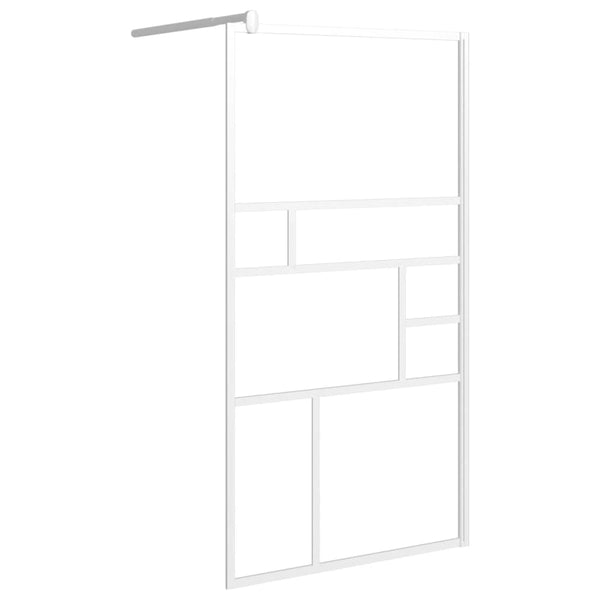 vidaXL Walk-In Shower Screen 100x195 cm Tempered Glass White