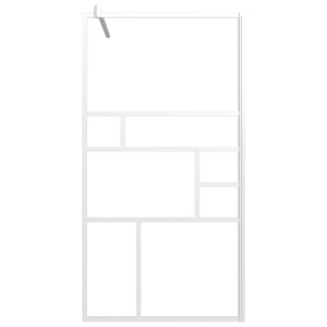 vidaXL Walk-In Shower Screen 100x195 cm Tempered Glass White