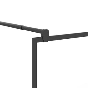 vidaXL Walk-In Shower Screen 115x195 cm Tempered Safety Glass Frosted Black