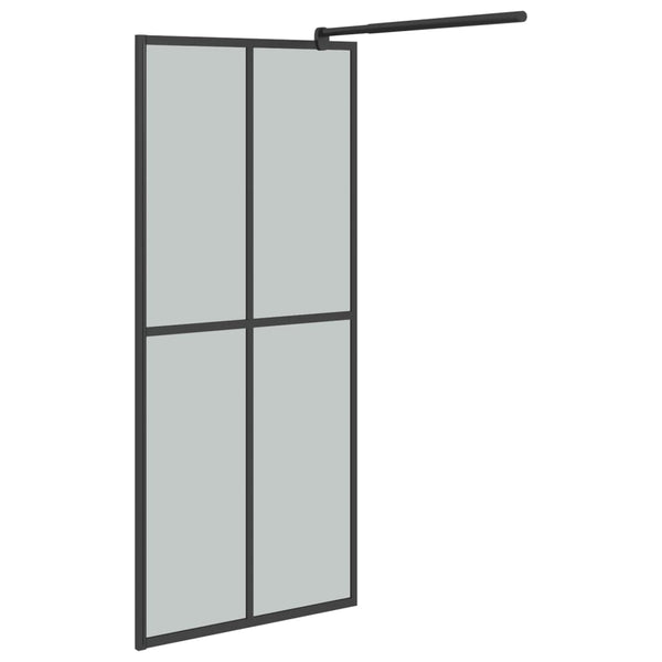 vidaXL Walk-in Shower Screen 80x195 cm Dark Tempered Glass