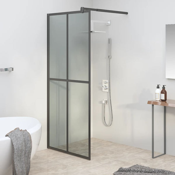 vidaXL Walk-in Shower Screen 80x195 cm Dark Tempered Glass