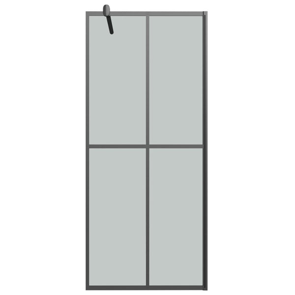 vidaXL Walk-in Shower Screen 90x195 cm Dark Tempered Glass