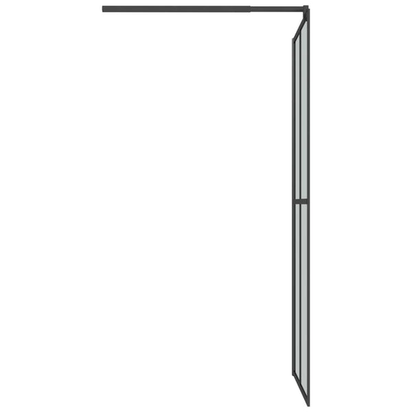 vidaXL Walk-in Shower Screen 90x195 cm Dark Tempered Glass