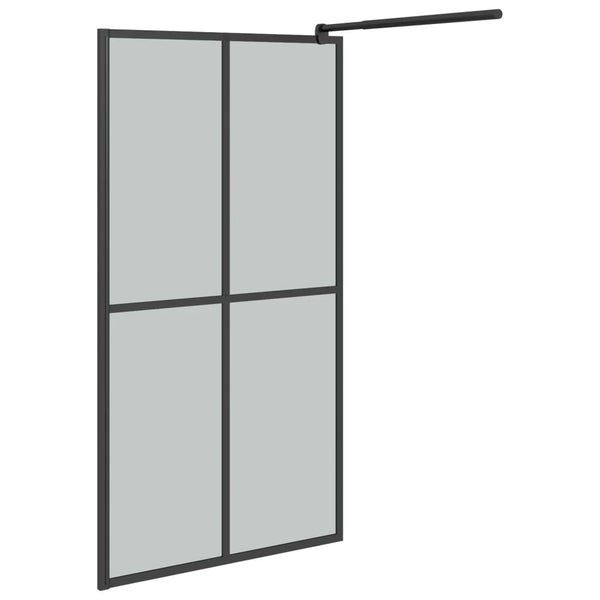 vidaXL Shower Screen for Walk-in Shower 100x195cm Dark Safety Glass