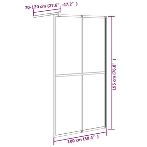 vidaXL Shower Screen for Walk-in Shower 100x195cm Dark Safety Glass