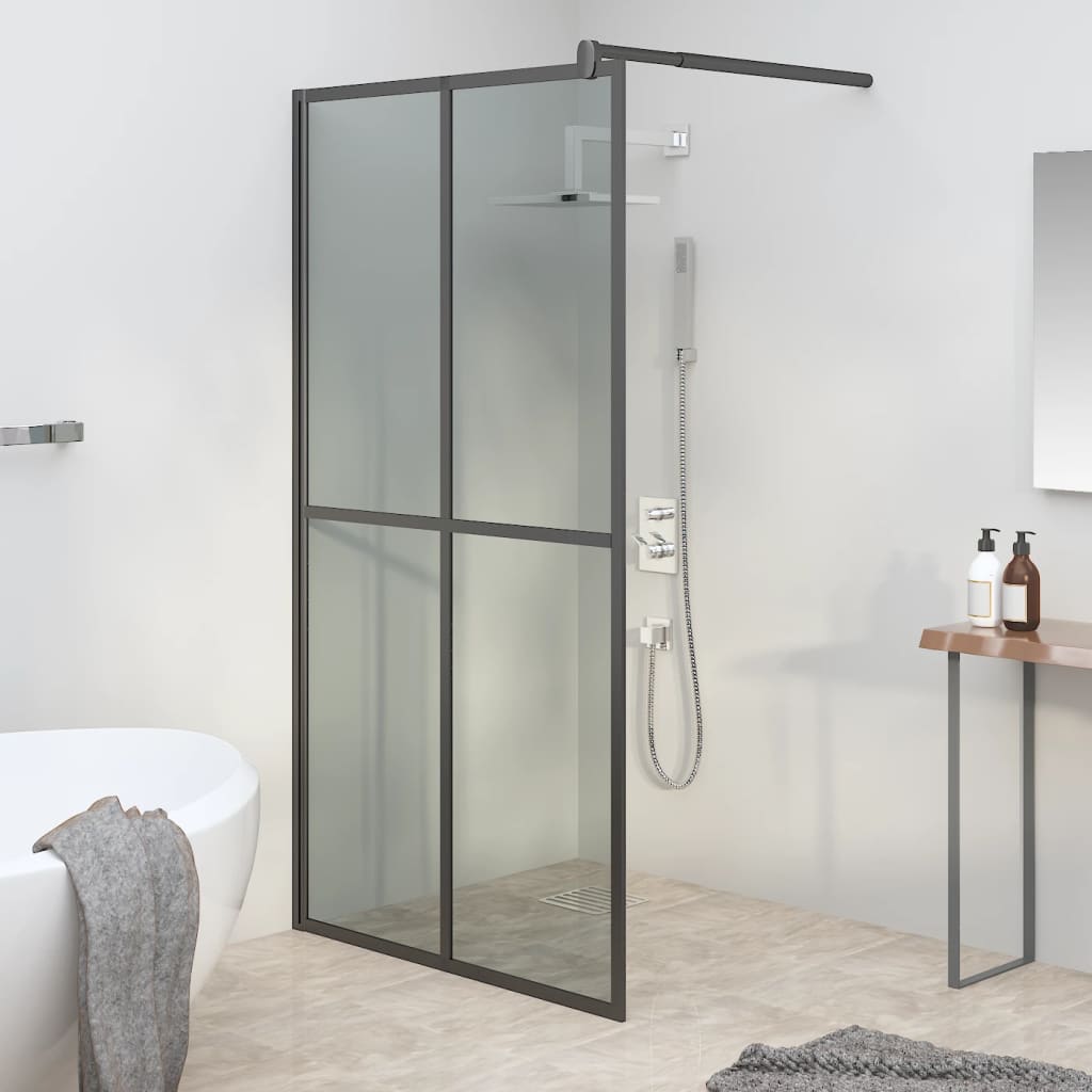 vidaXL Shower Screen for Walk-in Shower 100x195cm Dark Safety Glass