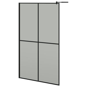 vidaXL Walk-in Shower Screen 118x190 cm Dark Tempered Glass