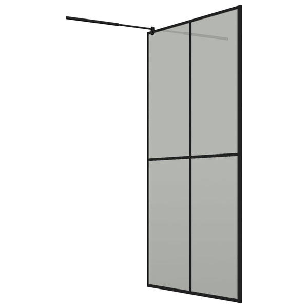 vidaXL Walk-in Shower Screen 118x190 cm Dark Tempered Glass