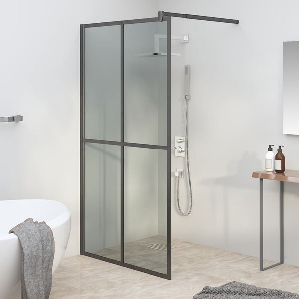 vidaXL Walk-in Shower Screen 118x190 cm Dark Tempered Glass