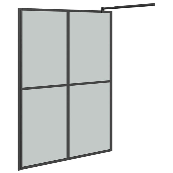 vidaXL Walk-in Shower Screen 140x195 cm Dark Tempered Glass