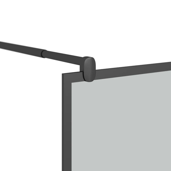 vidaXL Shower Screen for Walk-in Shower 80x195 cm Dark Tempered Glass Black