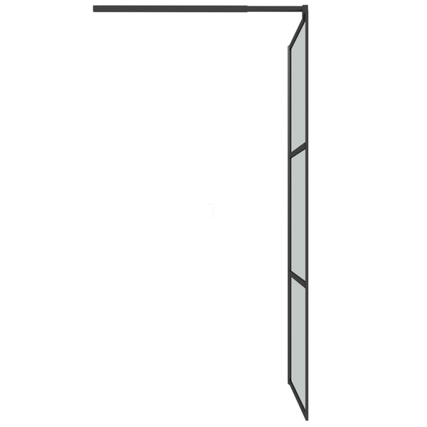 vidaXL Walk-In Shower Screen 100x195 cm Dark ESG Glass Black