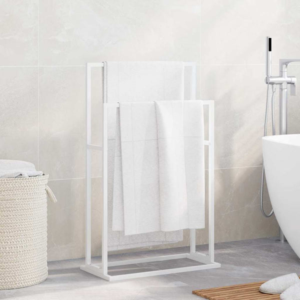 vidaXL Towel Rack White 48x24x78.5 cm Iron