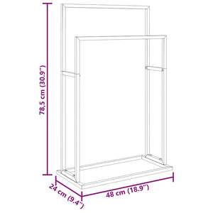 vidaXL Towel Rack White 48x24x78.5 cm Iron