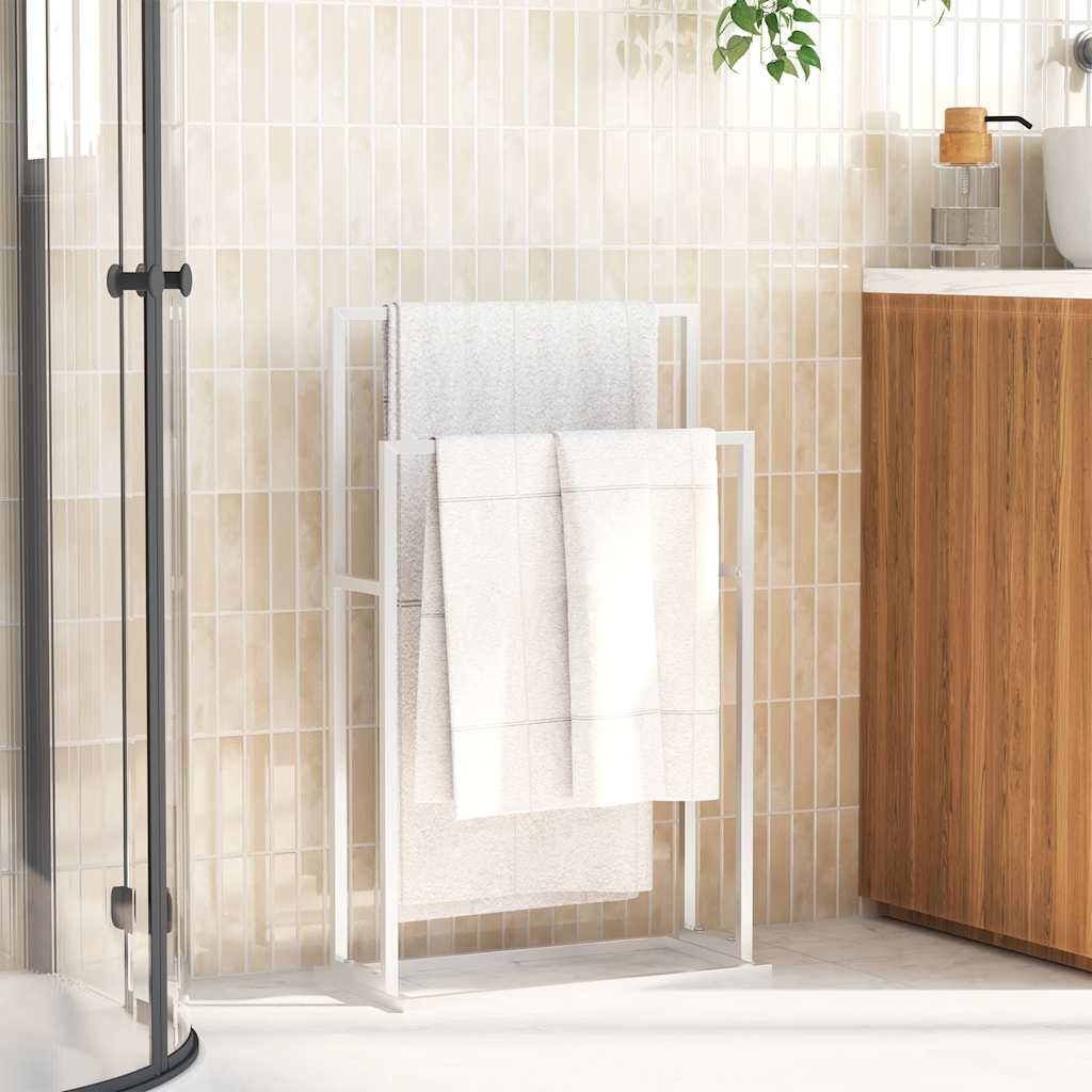 vidaXL Towel Rack White 48x24x78.5 cm Iron