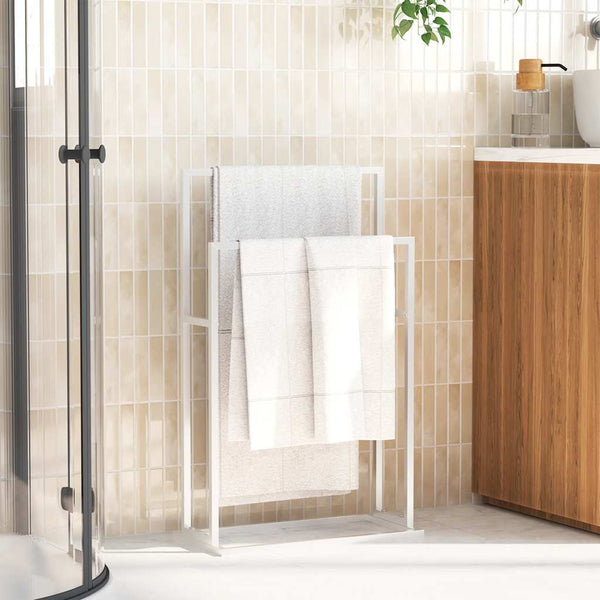 vidaXL Towel Rack White 48x24x78.5 cm Iron