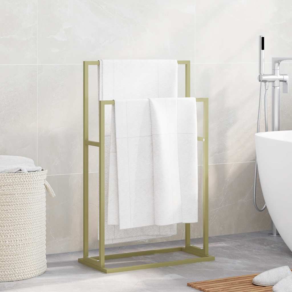 vidaXL Gold Towel Holder 48x24x78.5 cm Iron