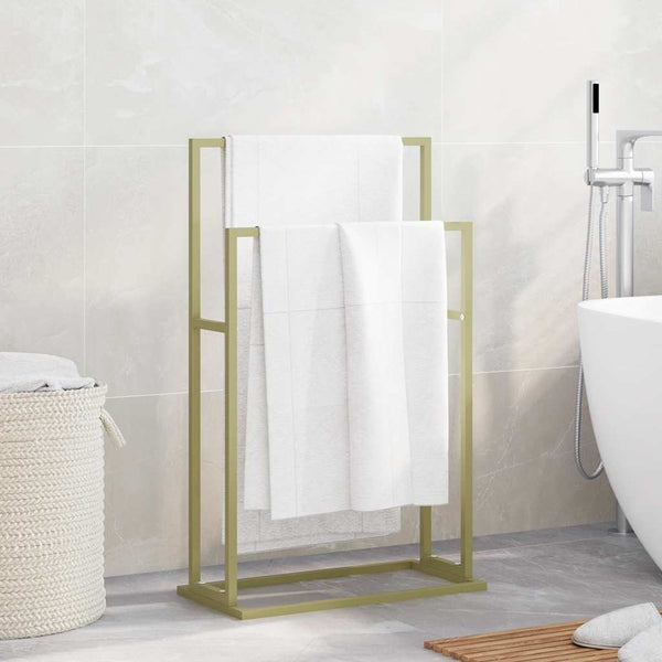 vidaXL Gold Towel Holder 48x24x78.5 cm Iron