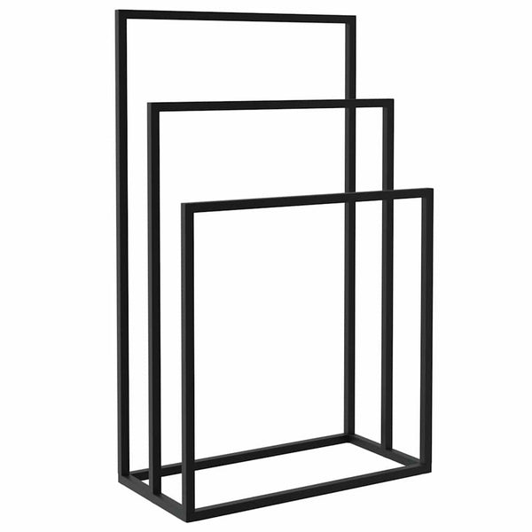 vidaXL Towel Rack Black 48x24x79 cm Iron