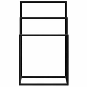 vidaXL Towel Rack Black 48x24x79 cm Iron