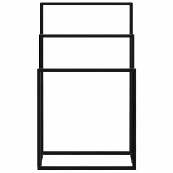 vidaXL Towel Rack Black 48x24x79 cm Iron