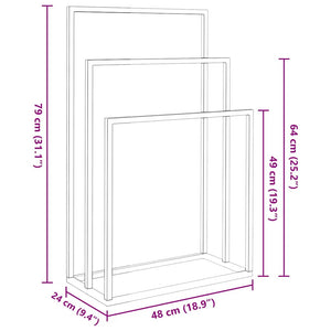 vidaXL Towel Rack White 48x24x79 cm Iron