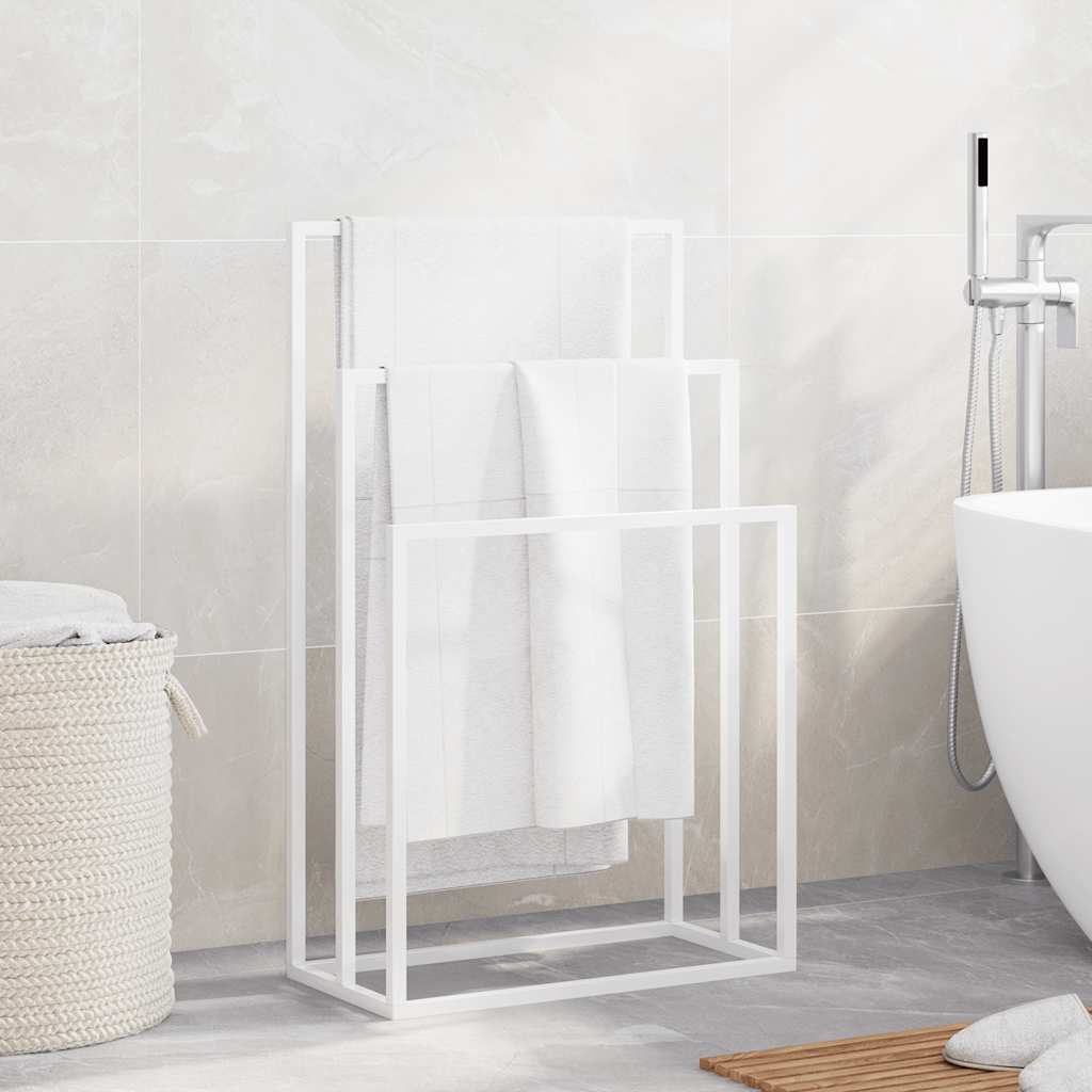 vidaXL Towel Rack White 48x24x79 cm Iron