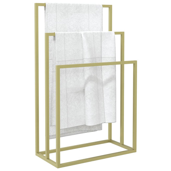 vidaXL Towel Rack Golden 48x24x79 cm Iron