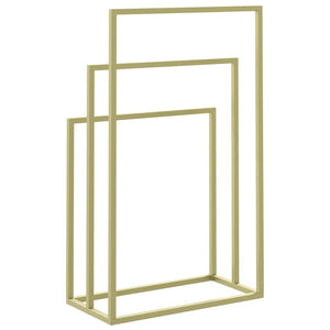 vidaXL Towel Rack Golden 48x24x79 cm Iron