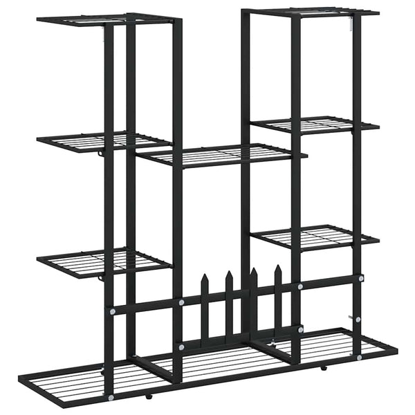 vidaXL Flower Stand 94.5x25x89 cm Black Iron
