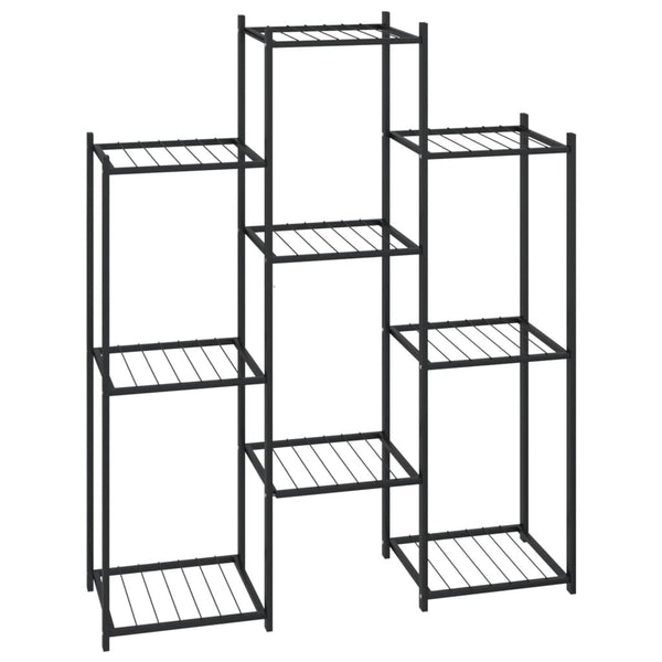 vidaXL Flower Stand 83x25x100 cm Black Iron